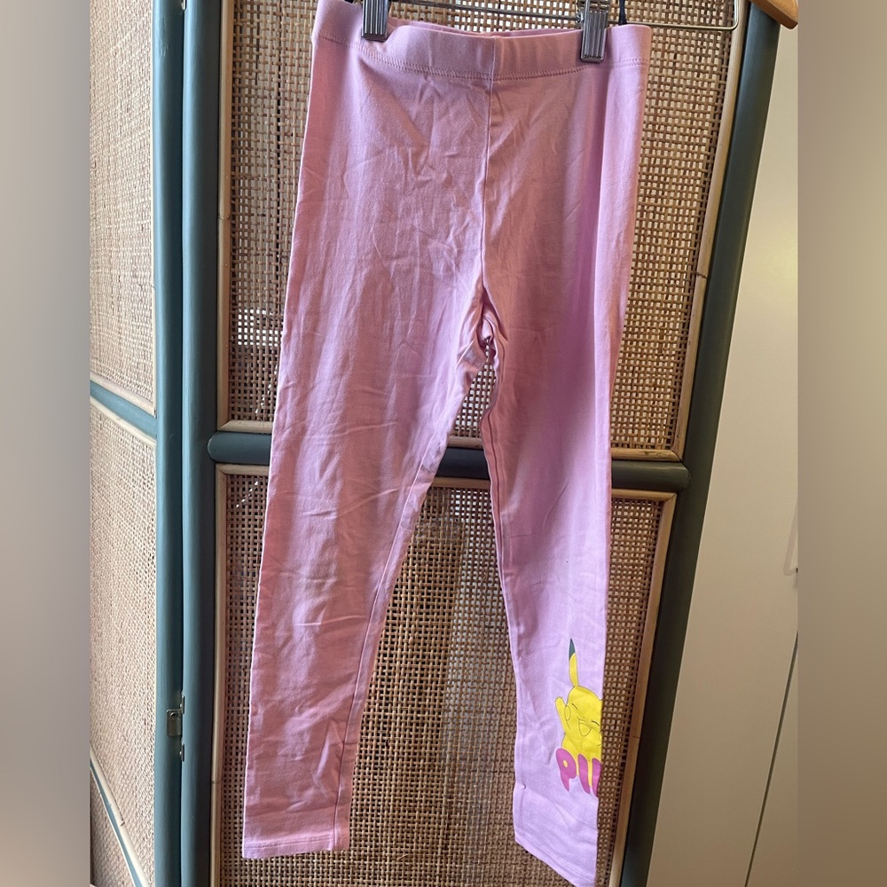 Pikachu Kids Leggings - Pink and Yellow - Picture 3 of 3